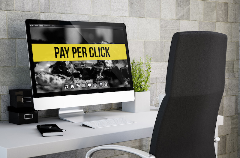 Pay Per Click Screensaver on iMac